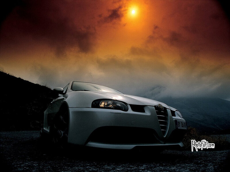 Alfa Romeo at sunset