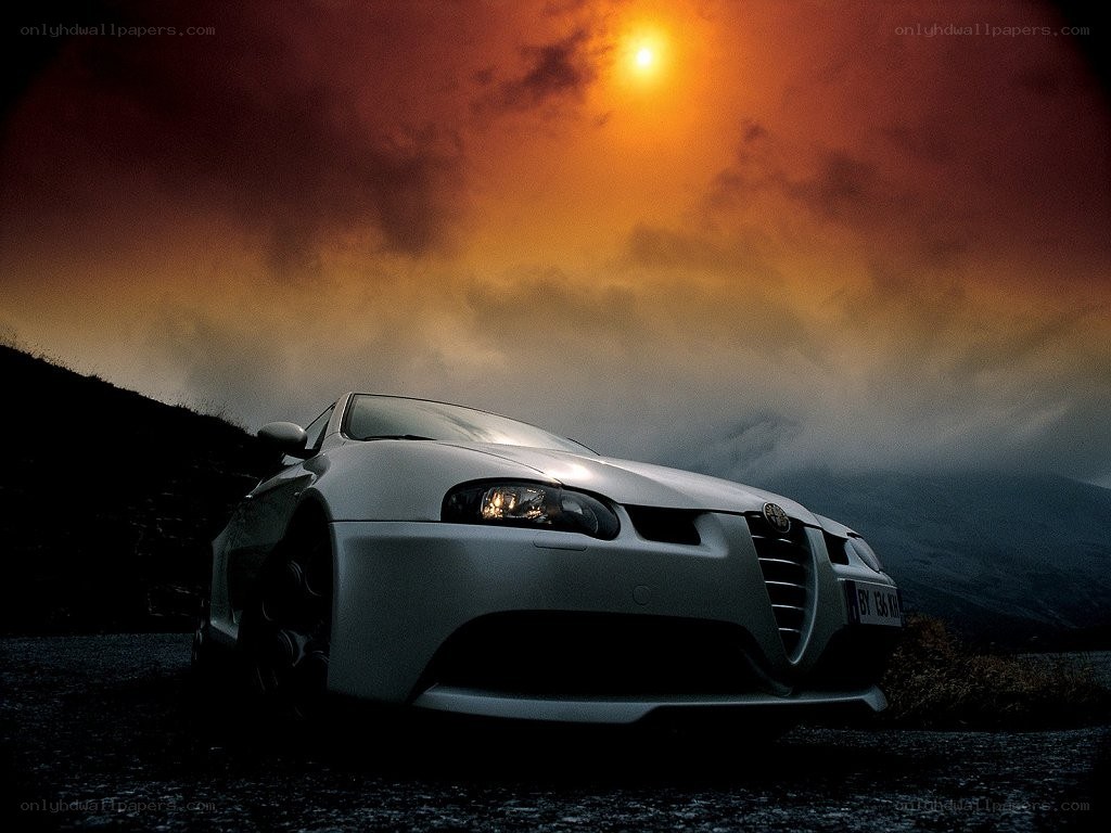 Alfa Romeo at sunset
