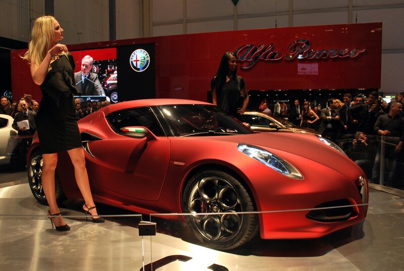 Alfa Romeo car display at auto show