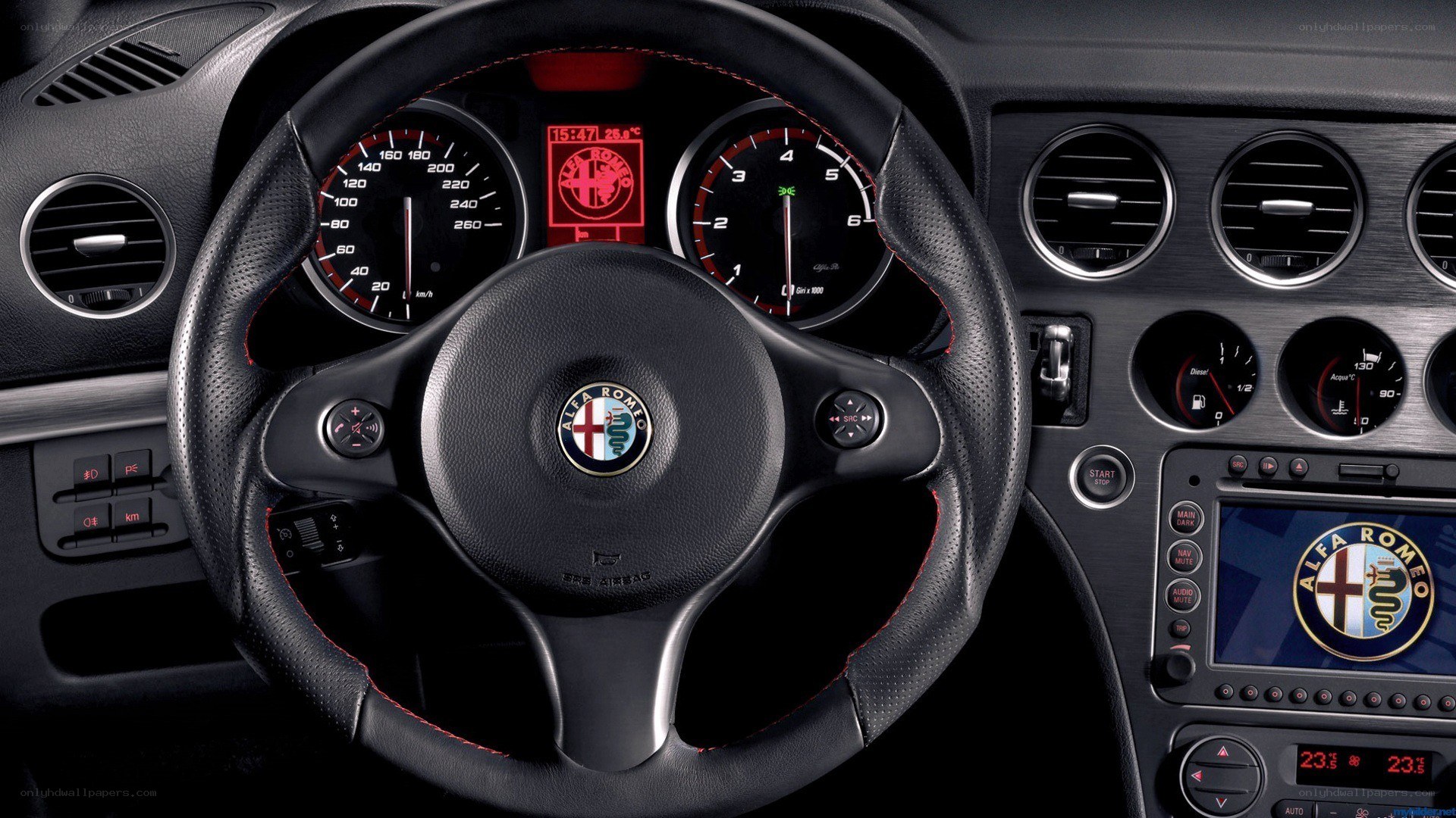 Alfa Romeo car interior dashboard