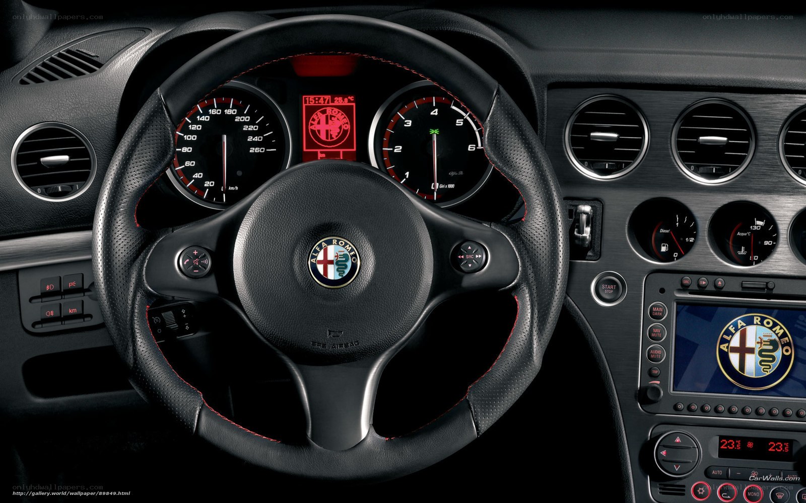 Alfa Romeo car interior dashboard