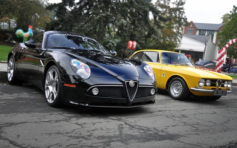 Alfa Romeo cars at a show