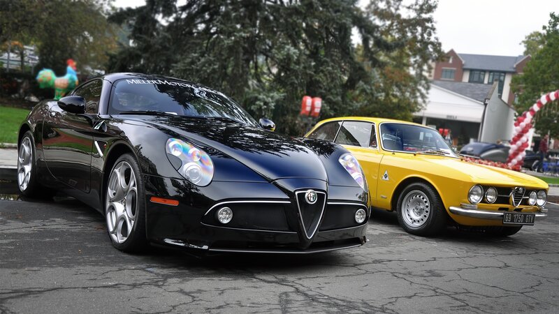 Alfa Romeo cars at a show