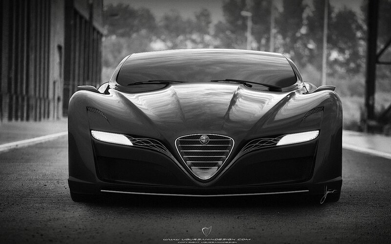 Alfa Romeo Concept Car — Black, Dramatic