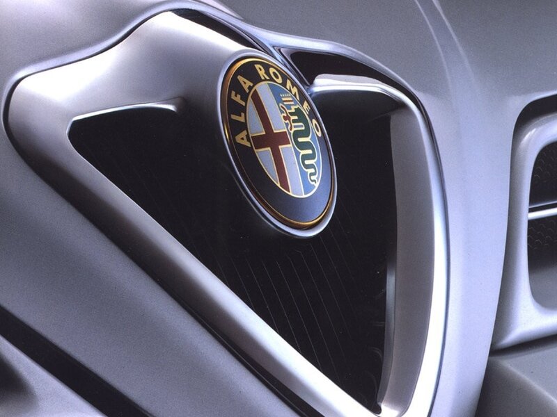 Alfa Romeo emblem on car grille