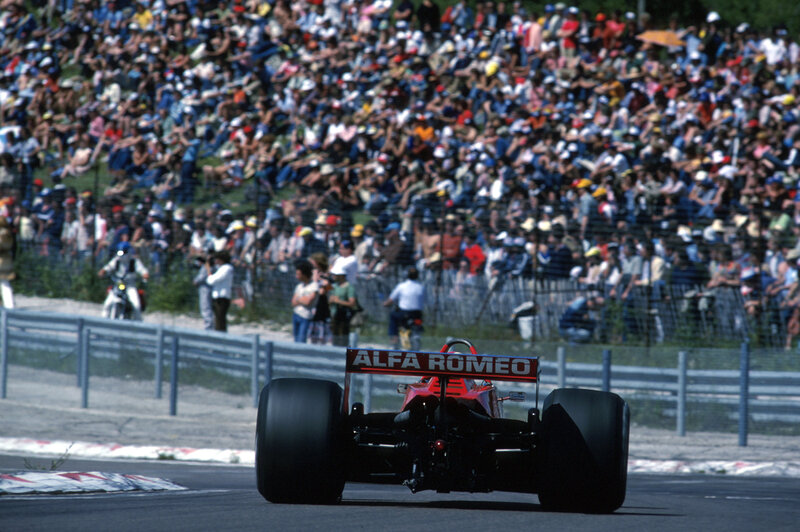 Alfa Romeo race car on track