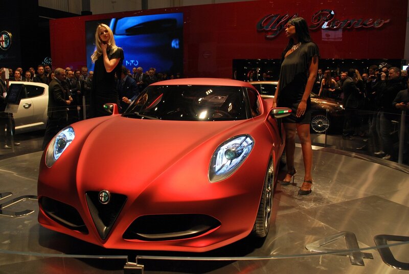 Alfa Romeo sports car display