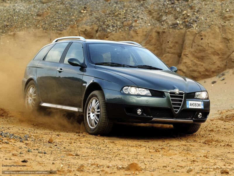 Alfa Romeo station wagon on dirt road