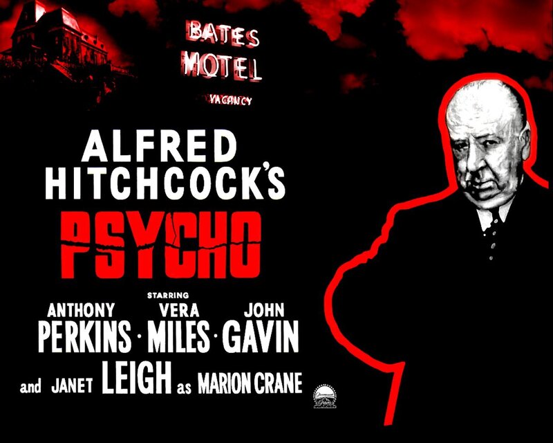 Alfred Hitchcock Portrait — Black, Dramatic