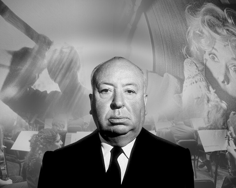 Alfred Hitchcock portrait collage