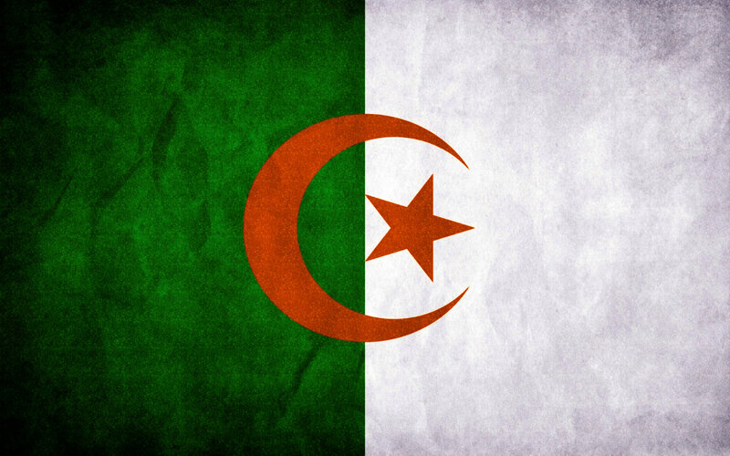 Algerian Flag — Green, Neutral, Illustration