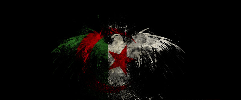 Algerian flag with eagle