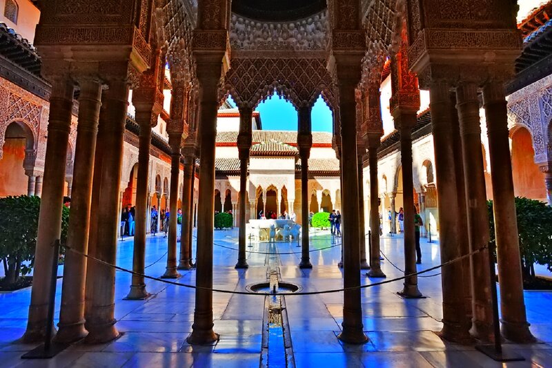 Alhambra Courtyard — Blue