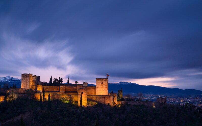 Alhambra Fortress at Dusk