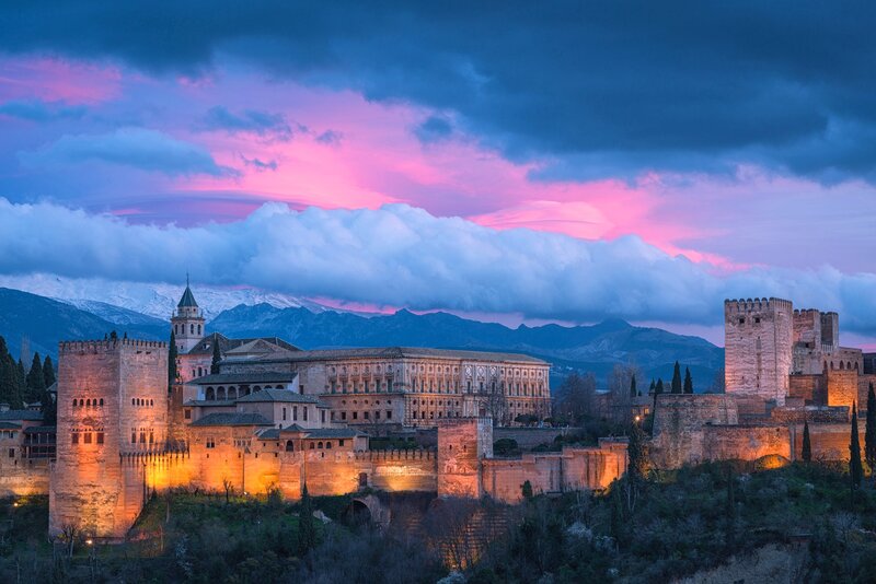 Alhambra Palace at Dusk