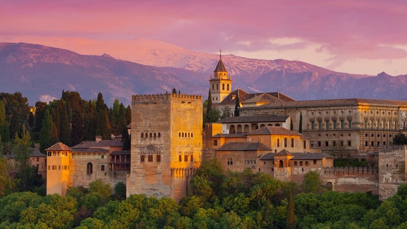 Alhambra Palace Complex — Pink