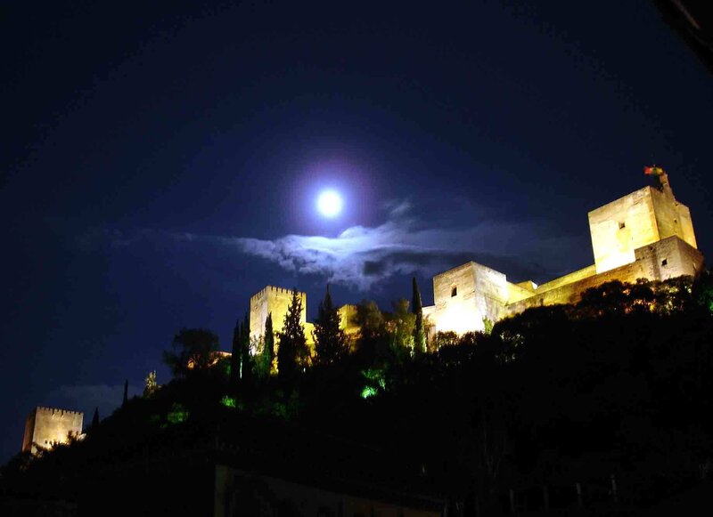 Alhambra under moonlight