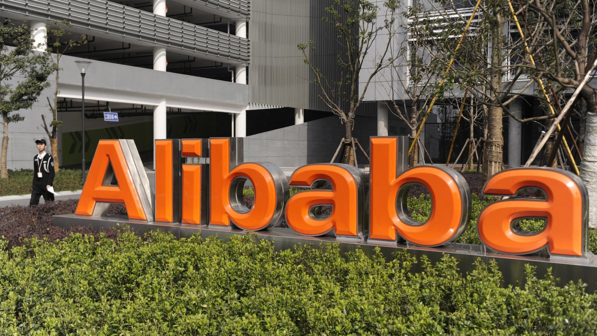 Alibaba logo at corporate campus