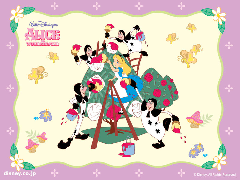 Alice and Card Guards Painting