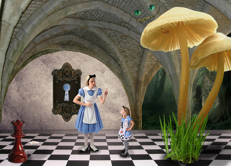 Alice and Girl in Chess Room
