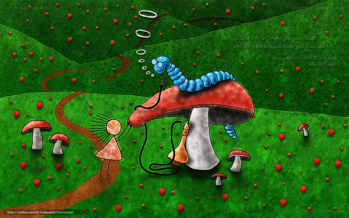 Alice and the caterpillar