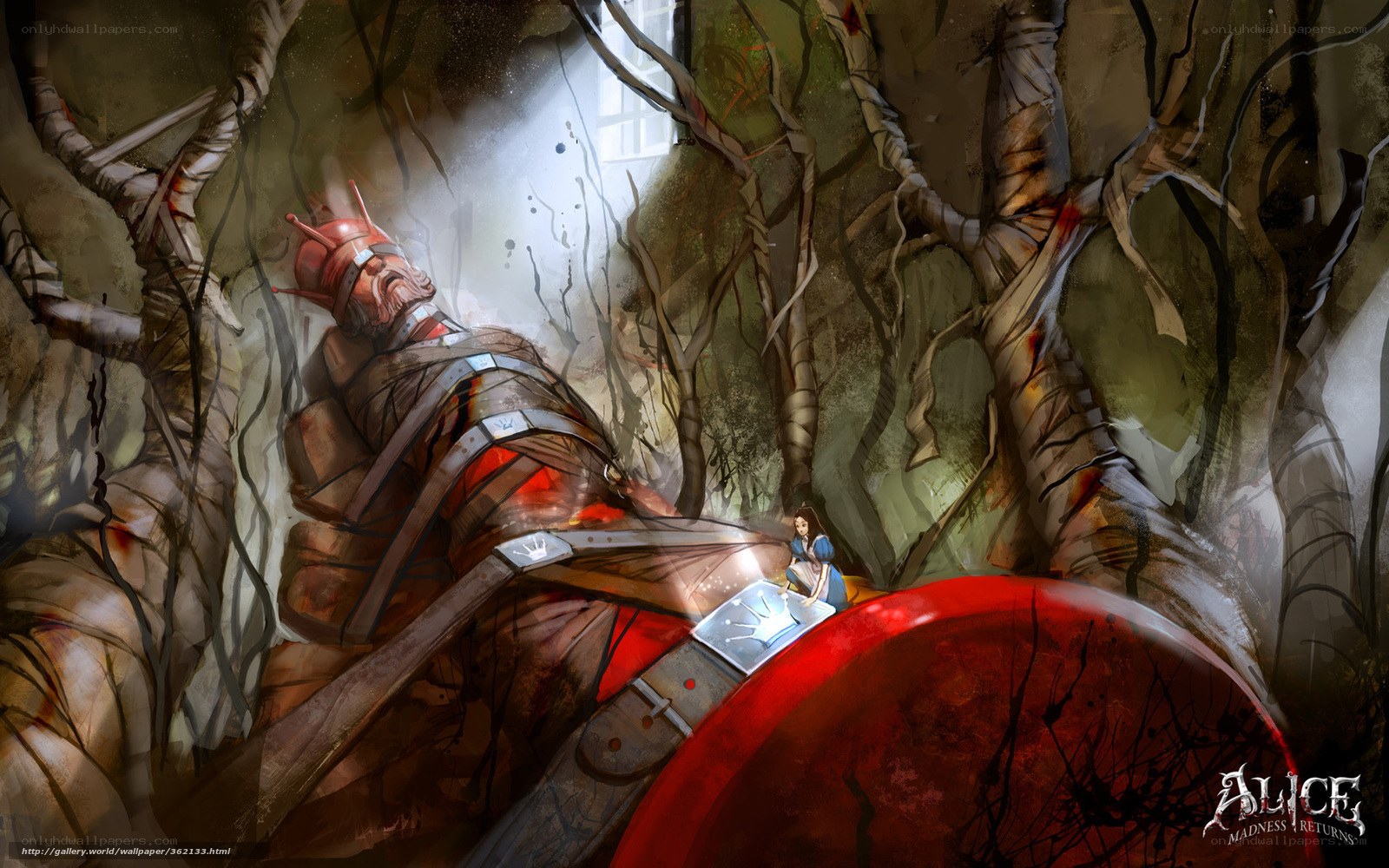 Alice and the giant in the forest