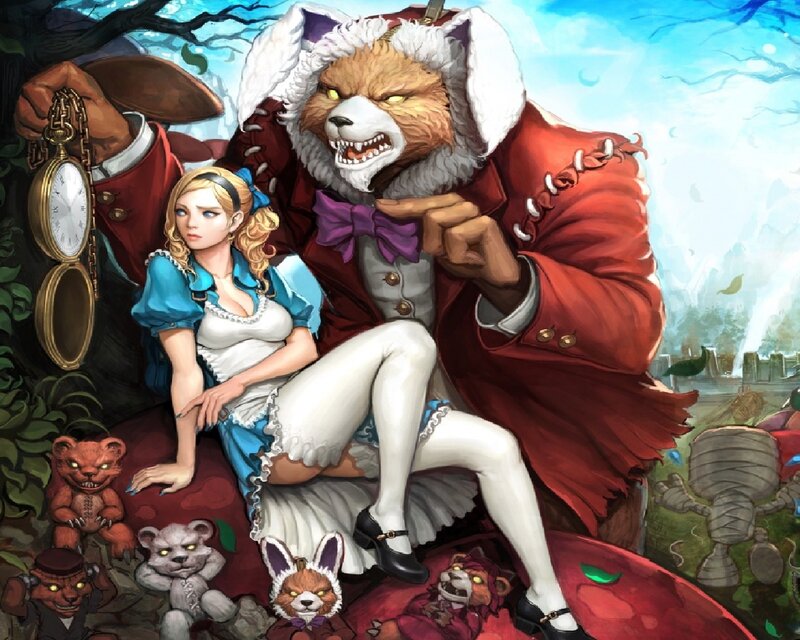 Alice and the Mad Hatter — Red
