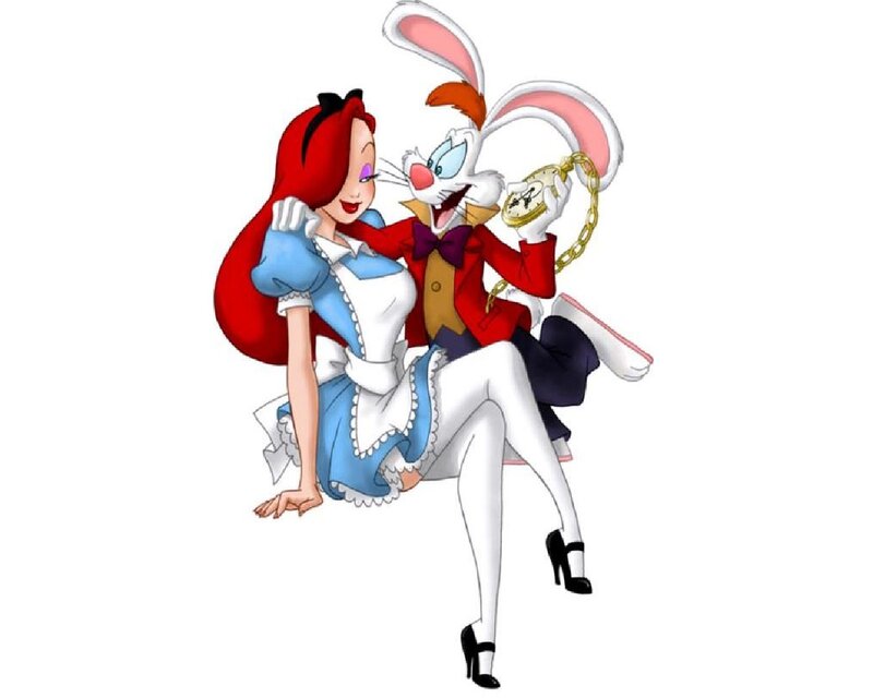 Alice and the White Rabbit — Red