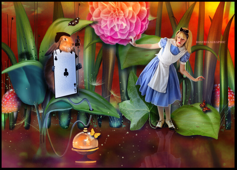 Alice and White Rabbit — Blue