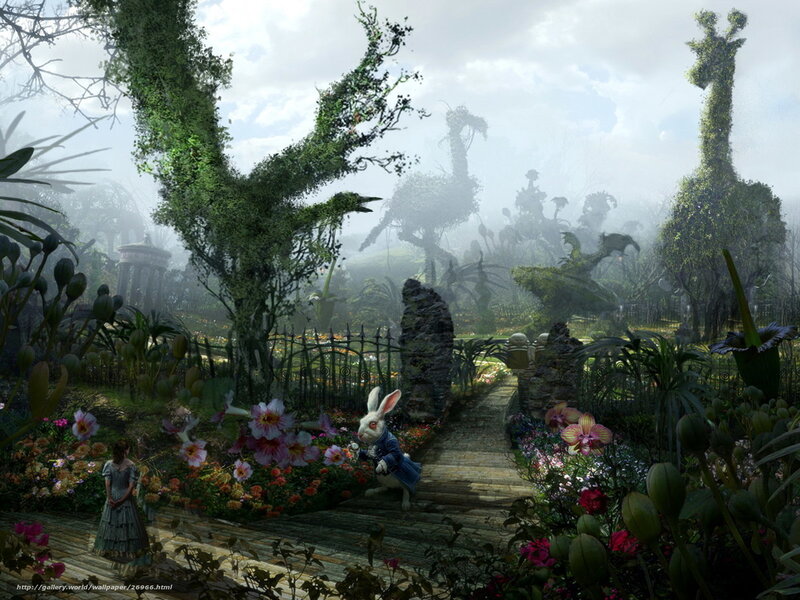 Alice and White Rabbit — Green