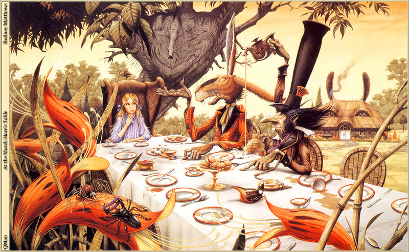 Alice at a Tea Party — Orange