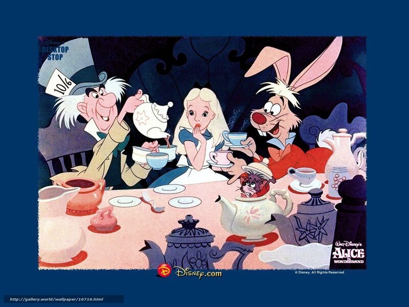 Alice at the Mad Hatter's tea party