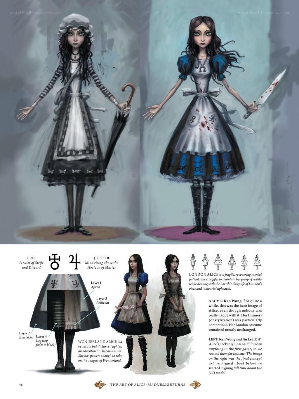 Alice character designs