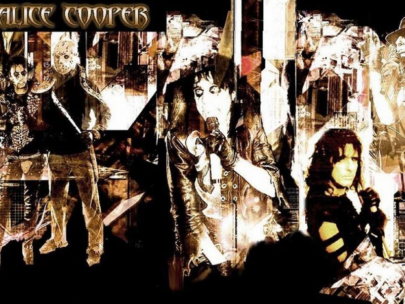 Alice Cooper Collage — Black
