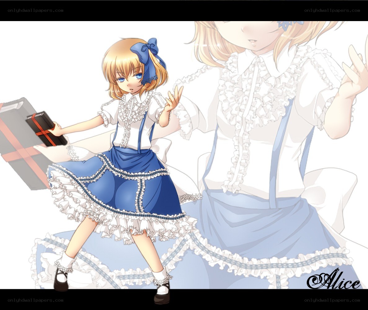 Alice in a blue dress