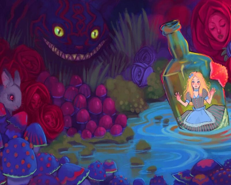 Alice in a Bottle — Blue, Dreamy
