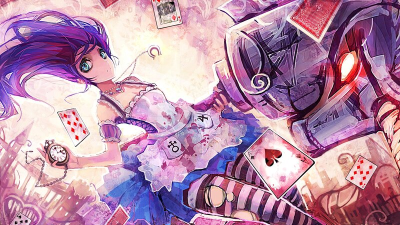 Alice in a card-filled dream