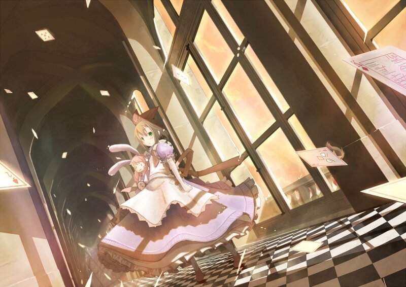 Alice in a checkered hall