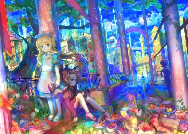 Alice in a colorful dream