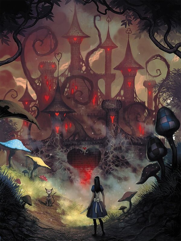 Alice in a dark fantasy realm
