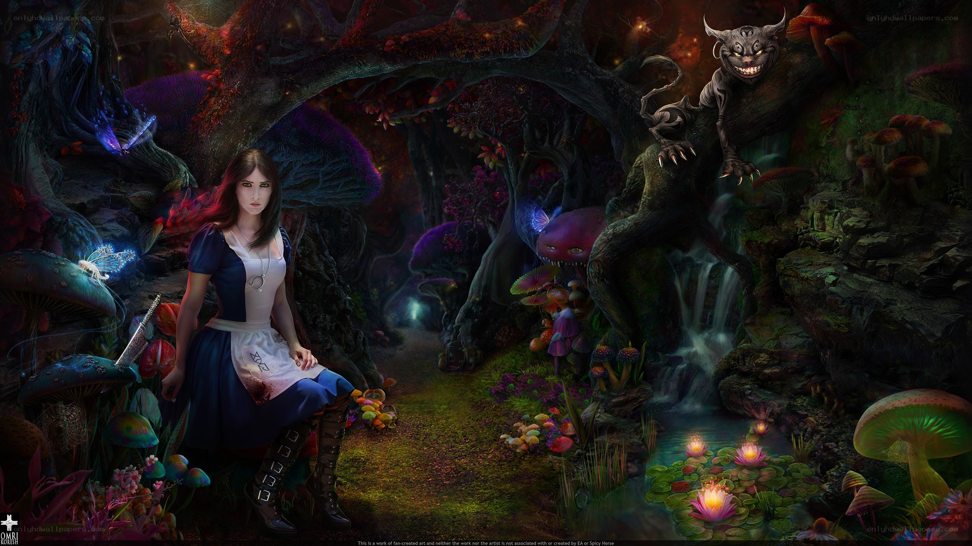 Alice in a dark forest
