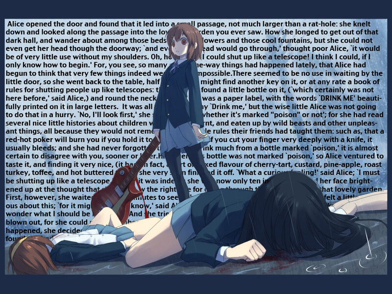 Alice in a dark garden