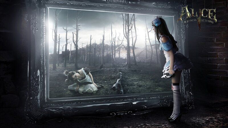Alice in a dark mirror