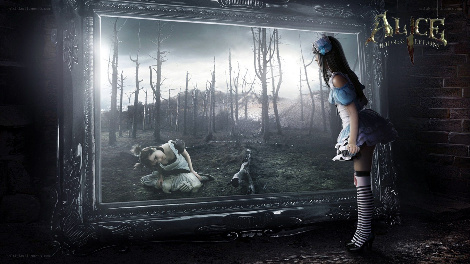 Alice in a dark mirror