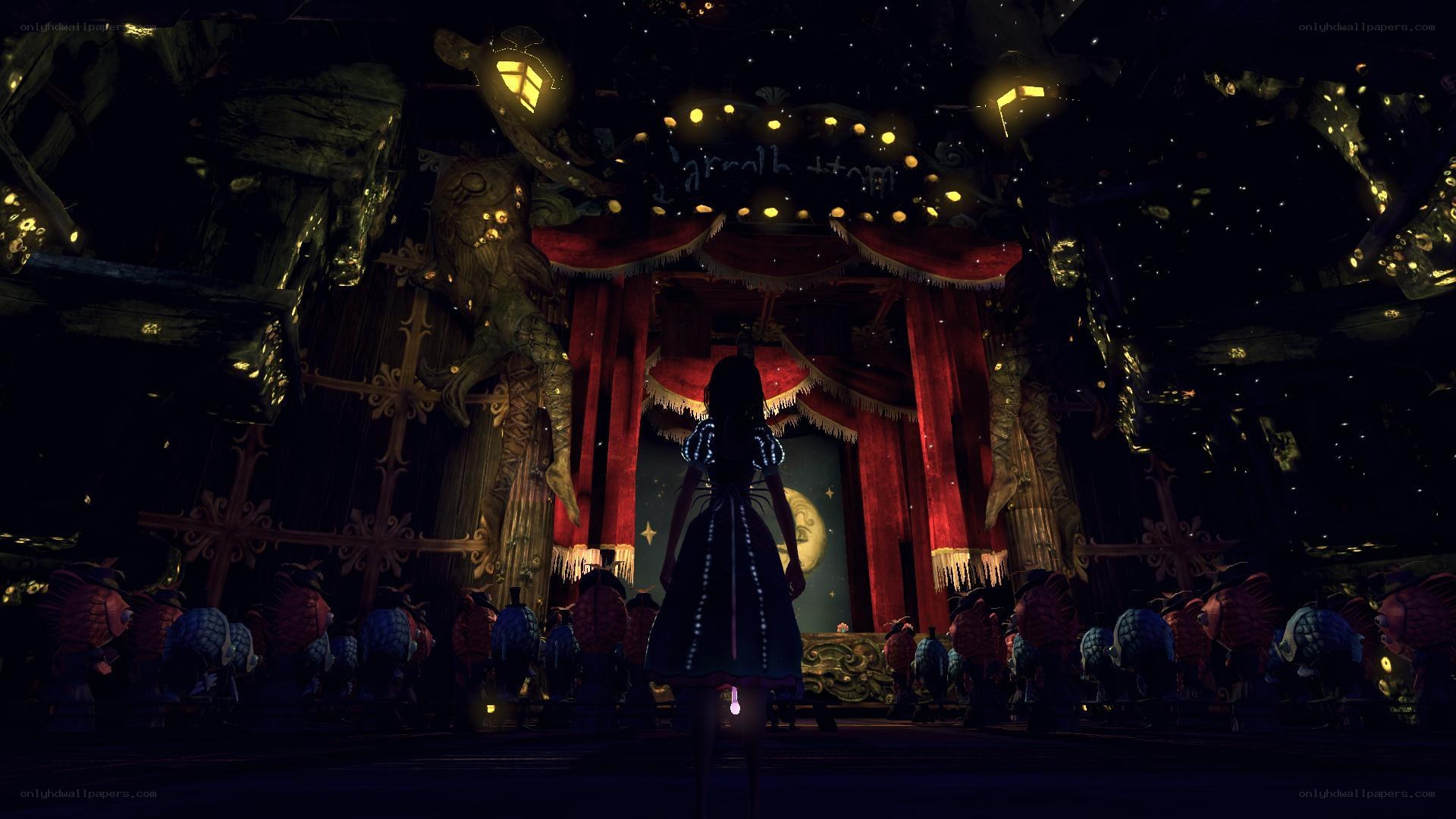 Alice in a dark theater