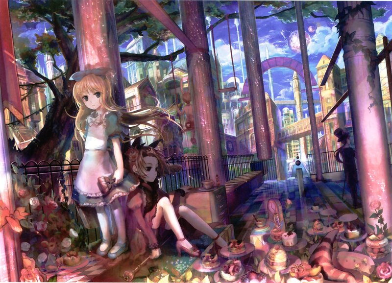 Alice in a dreamlike city