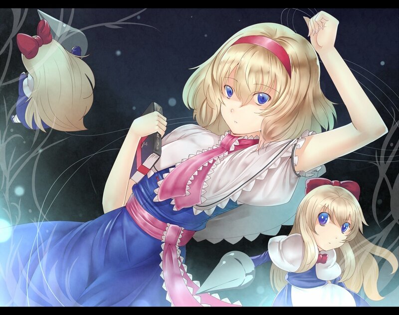 Alice in a dreamlike scene