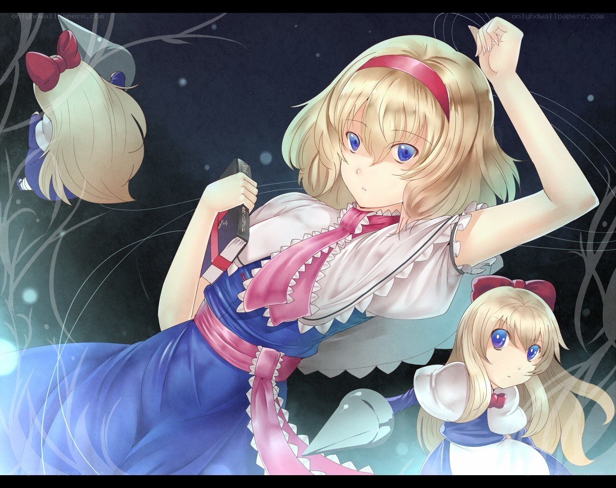 Alice in a dreamlike scene