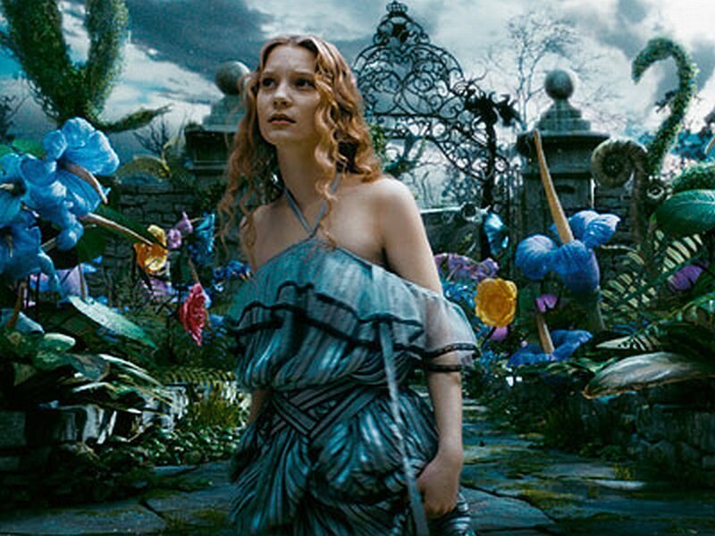 Alice in a fantastical garden