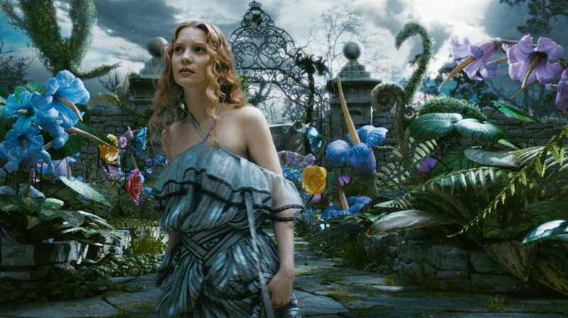 Alice in a fantastical garden